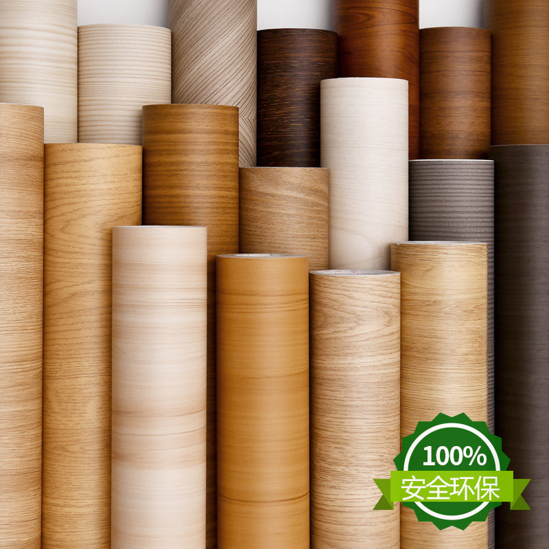 加厚仿木纹翻新贴纸壁纸自粘桌面整体橱柜衣柜家俱台面翻新耐高温