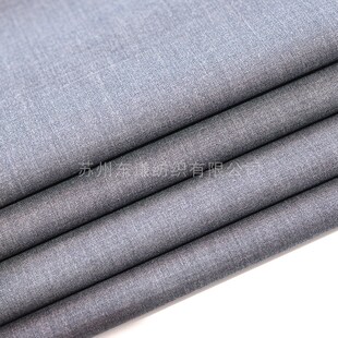 现货丝光毛混纺面料防蛀抗菌加弹力薄花呢男女装平纹西装外