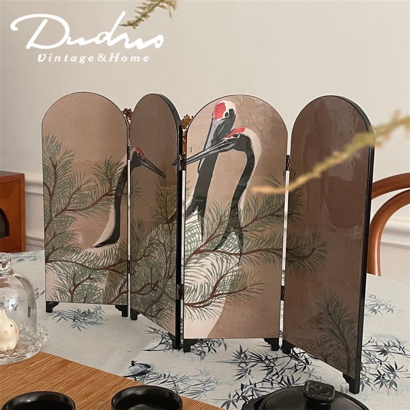 新中式桌面小屏风摆件日式书房玄关工艺礼品摆饰复古创意生日礼物,家居饰品,桌面摆件,淘宝优惠券,粉丝福利购,淘宝优惠卷