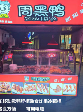 台式冷藏展示柜熟食商用烧烤三轮车移动冰箱摆摊卤菜保鲜鸭脖冰柜