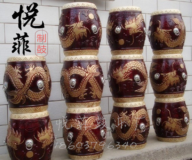 6.5寸/16寸/18寸/20寸浮雕龙鼓 战鼓 牛皮鼓 大鼓 工艺鼓 民族鼓