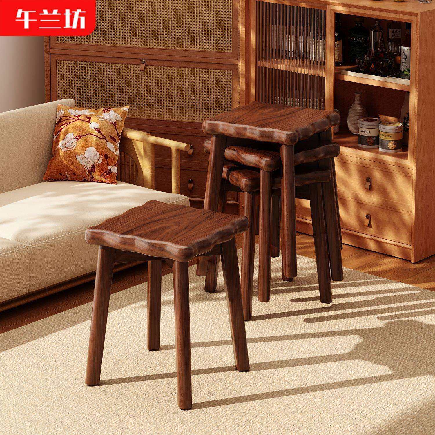 木质方凳餐凳梳妆凳家用矮凳餐桌椅子可叠放客厅备用凳休闲方板凳,鲜花速递/花卉仿真/绿植园艺,割草机/草坪机,淘宝优惠券,粉丝福利购,淘宝优惠卷