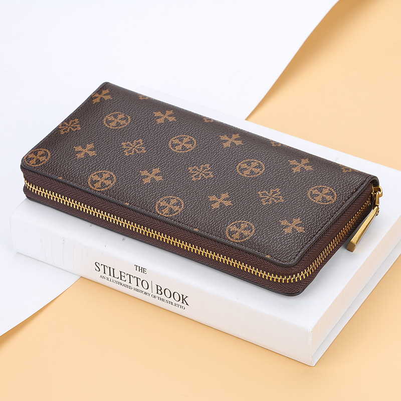 女士钱包卡包一体包2021新款多功能简约长款百搭拉链大容量手拿包