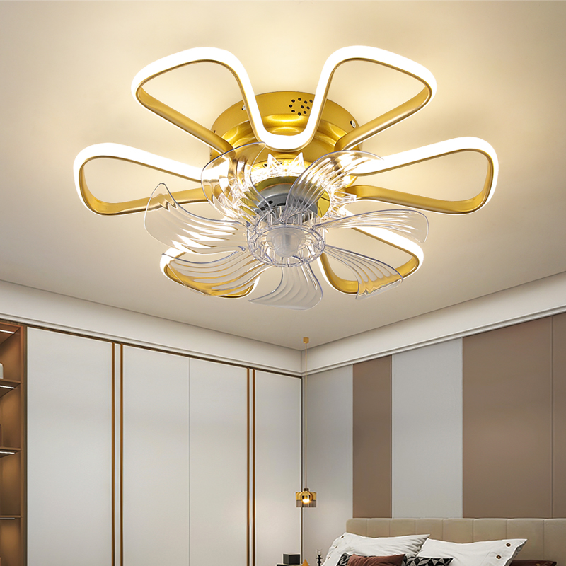 现代简约卧室吸顶风扇灯吊扇灯餐厅饭厅带灯电风扇智能一体家用