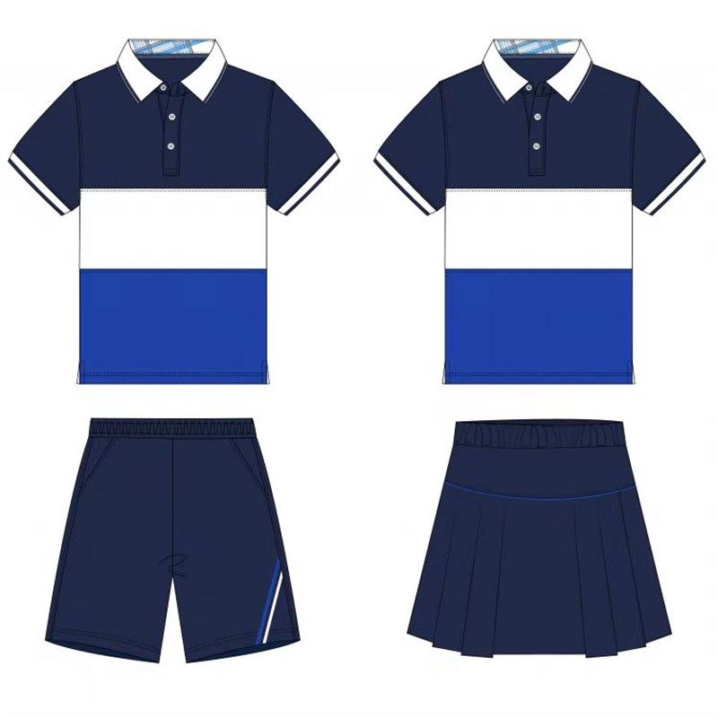 现货(安吉县第五小学)安吉五小学生校服夏装男女短袖短裤t恤