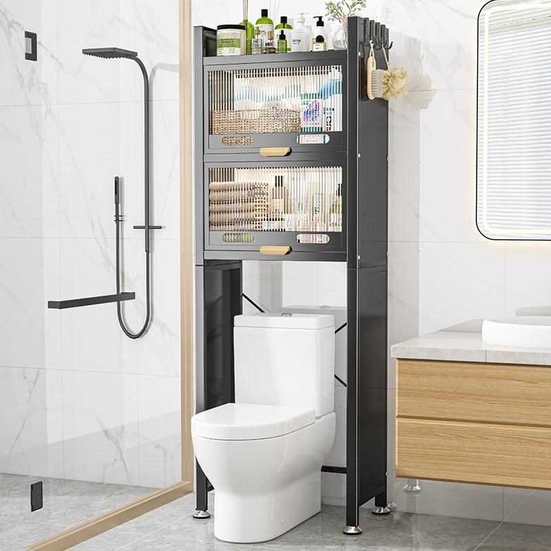 防尘卫生间马桶置物架落地多层多功能浴室厕所后空隙上方收纳架子