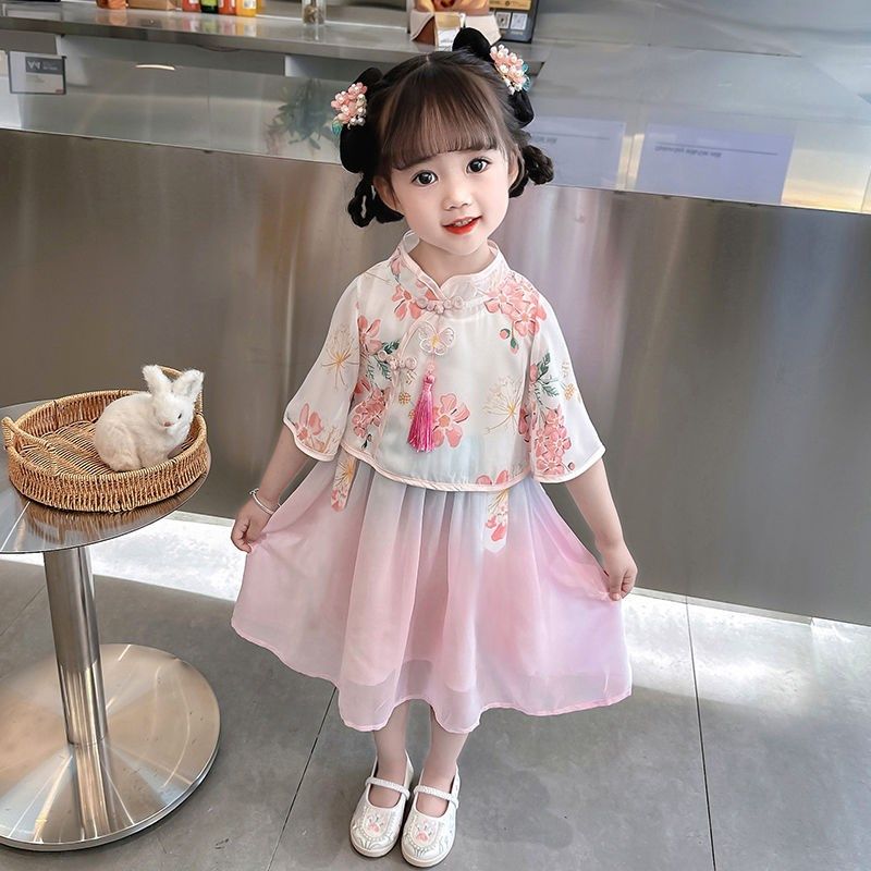 汉服女小童夏季套装1-6岁小女孩背心裙两件套3宝宝绣花古风公主裙,个性定制/设计服务/DIY,儿童套装加工定制,淘宝优惠券,粉丝福利购,淘宝优惠卷