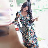 女人味减龄套装 夏日不规则荷叶边印花小衫 半身裙两件套2024新款 裙