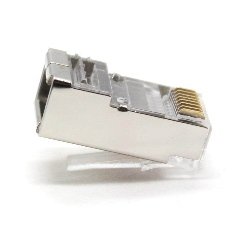 超五类屏蔽水晶头RJ45 8P8C镀金水晶头 CAT5E FTP connector