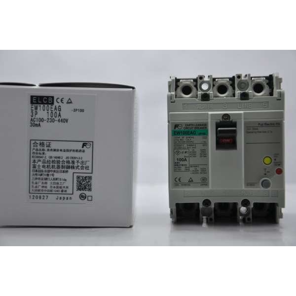 富士漏电断路器EW100EAG 3P30MA 100A  75A 100 ma原装漏电开关