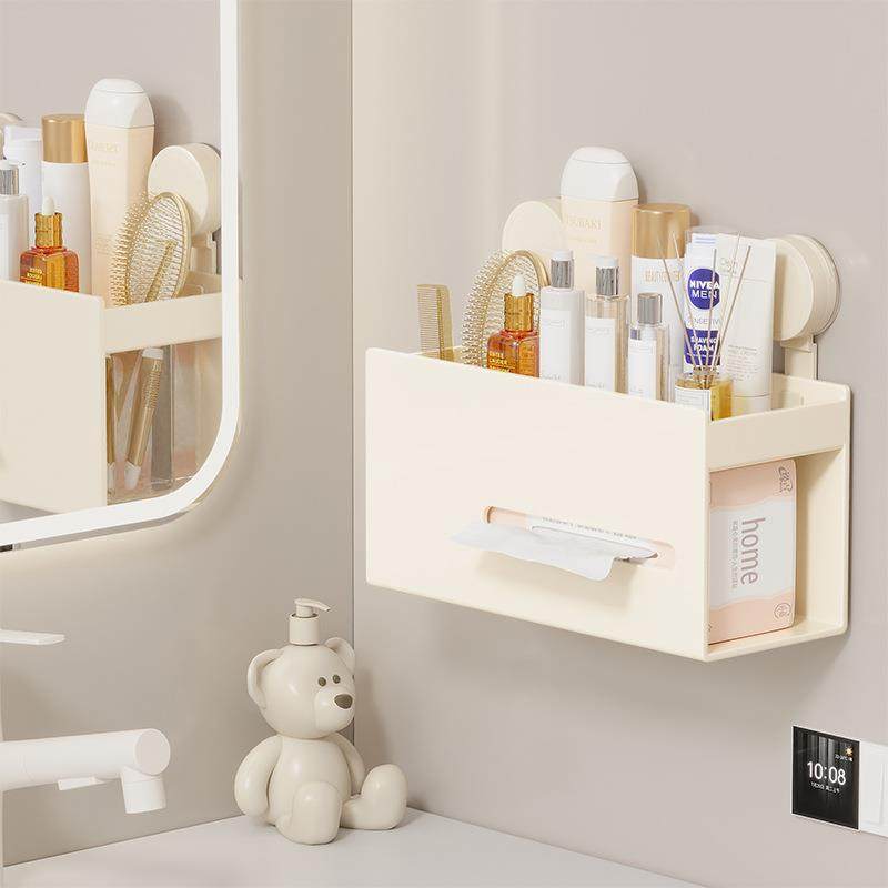 吸盘卫生间纸巾盒壁挂式免打孔抽纸盒厕所卷纸厕纸架收纳盒置物架,电子元器件市场,其它元器件,淘宝优惠券,粉丝福利购,淘宝优惠卷