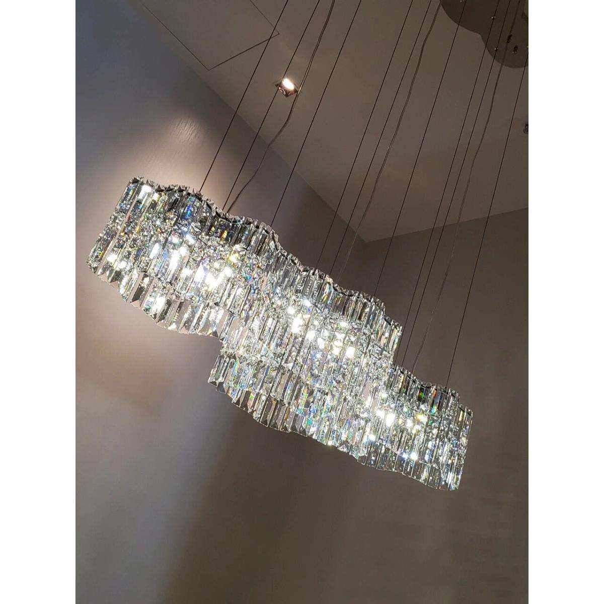 米兰 餐厅水晶吊灯三头轻奢现代简约饭厅餐桌吧台创意设计师灯具