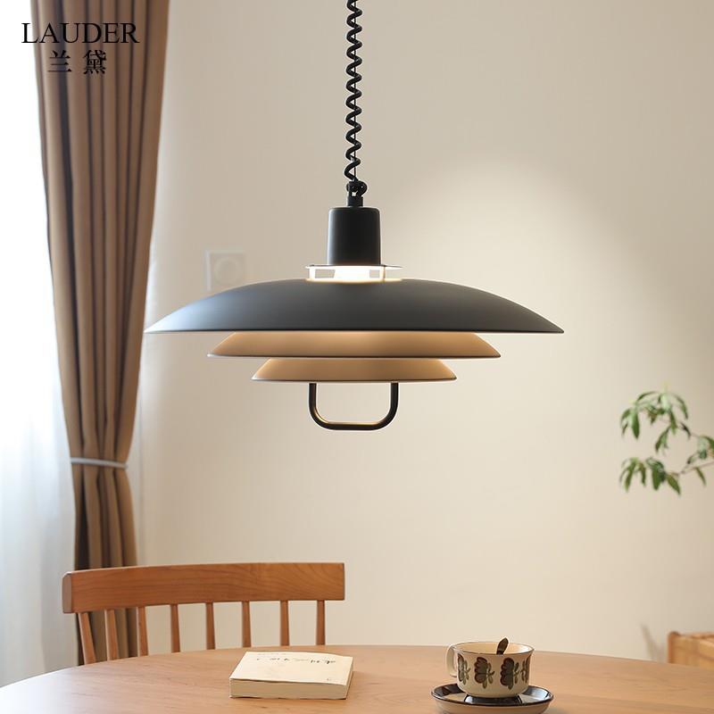 厅灯全光谱北欧现代简约吧台餐桌店铺商用可伸缩ph飞碟吊灯