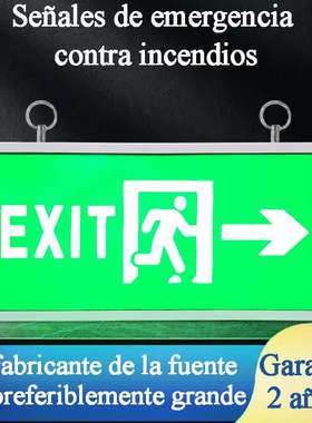 Indicador de incendio de emergencia en el paso de evacuació