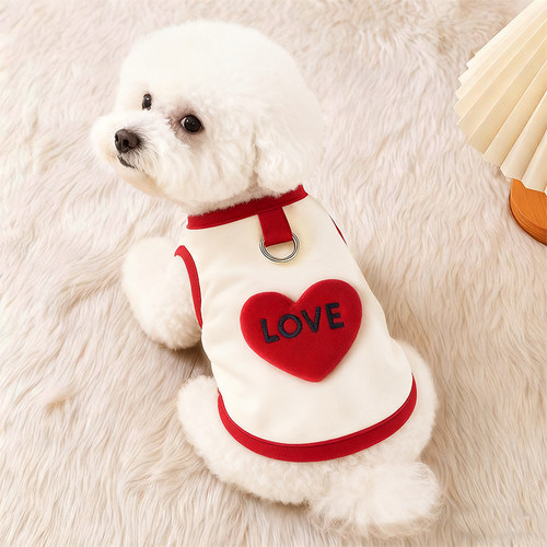 秋冬季狗狗小狗衣服中小型犬比熊雪纳瑞边牧幼犬背心猫咪宠物衣服