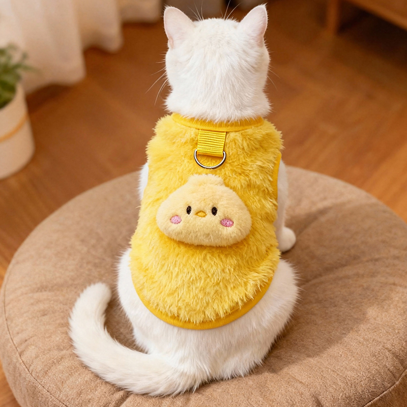 猫咪衣服冬季保暖绒衣防掉毛居家服德文猫小猫背心秋冬款马甲毛衣
