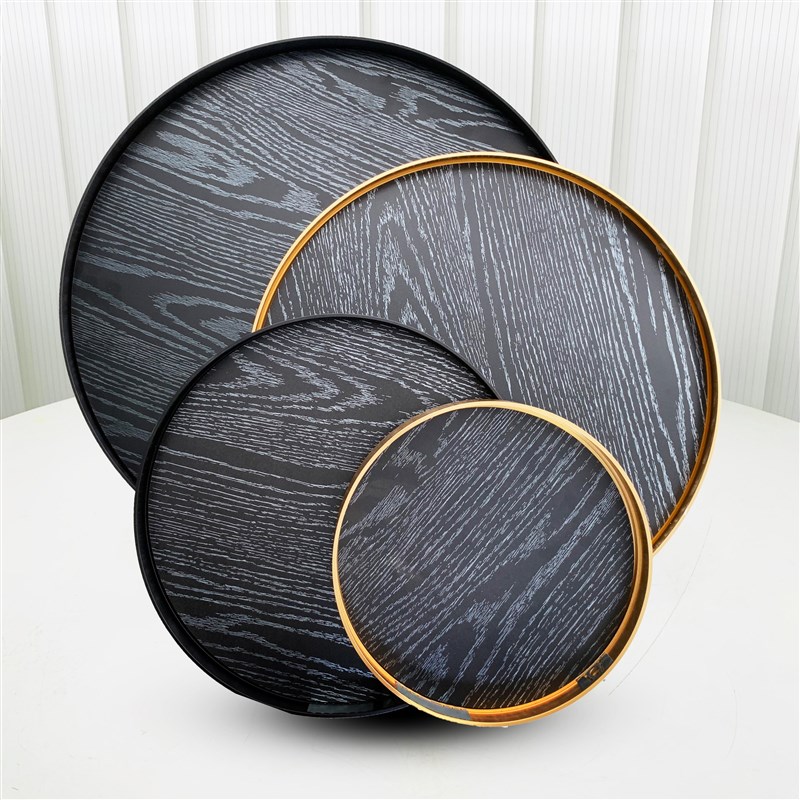 圆盘底盘沙盘底座圆桌中间摆件托盘餐桌盆景装饰空盘Y景观沙盘托