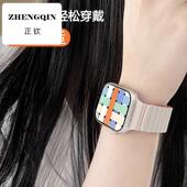 适用OPPOwatch3手表表带X2mini硅胶4Pro磁吸3Pro回环夏天se智能OP