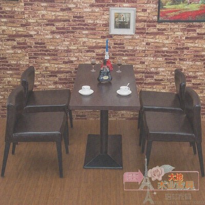 厂家火锅店奶茶店桌椅组合甜品店咖啡厅实木酒吧桌V椅西餐厅卡座