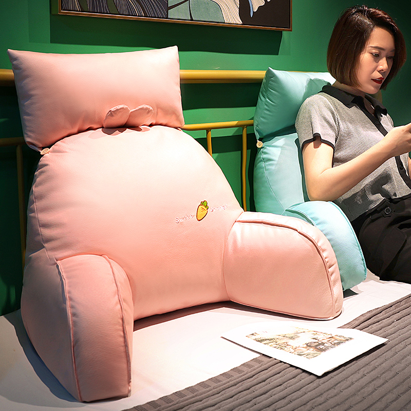 科技布抱枕客厅沙发靠垫床头软包靠背垫女生睡觉枕头床上靠枕腰垫