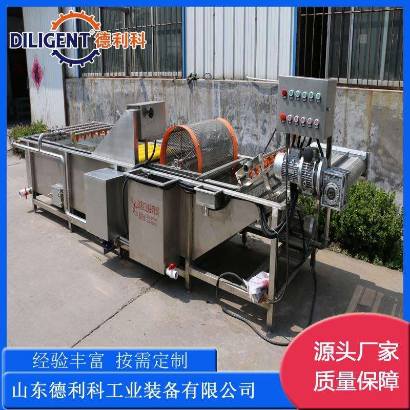 全自动小龙虾清洗机 海带海草气泡清洗机小龙虾蒸煮加工流水线
