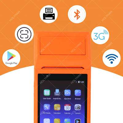HOLYHAH移动手持收银机打印一体机NFC手持盘点机英文handheld pos