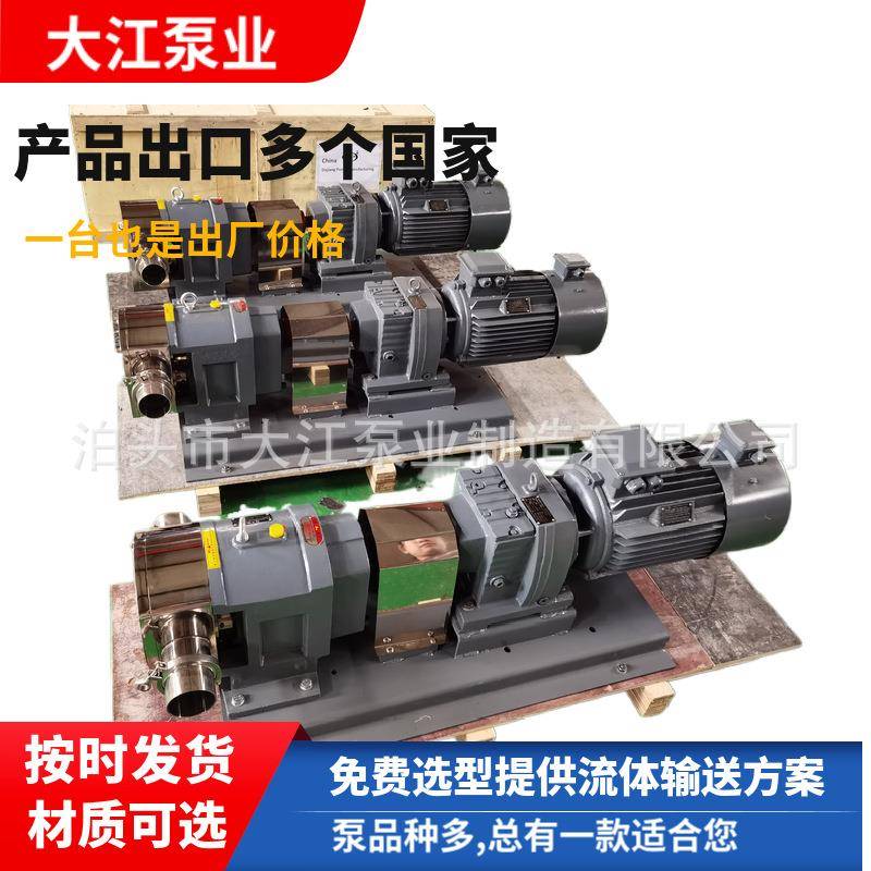 凸轮式双转子泵DJ80TLB-5S-30C不锈钢食品泵豆瓣酱蒜泥糖浆泵