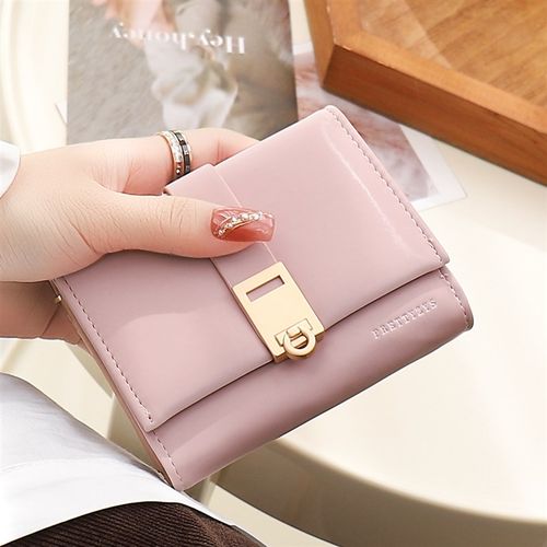 钱包女式2024新款短款小钱包流光软皮多卡位卡包女零钱包女士钱包