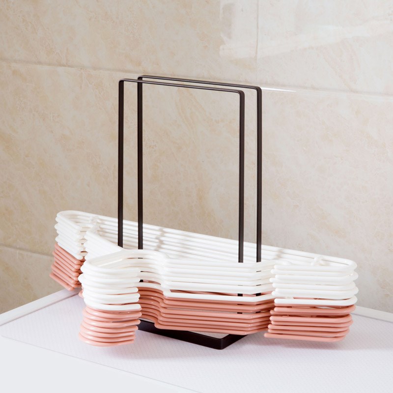 粟家用 铁艺衣架收纳架多功能置物架 宿舍神器放衣撑的架子整理架