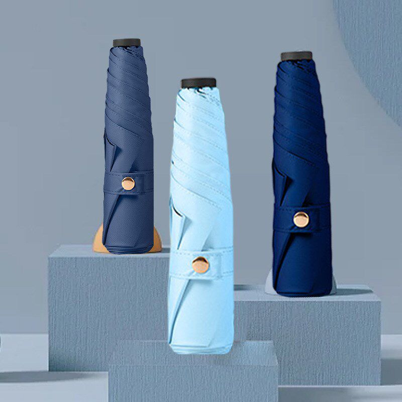 爆款超轻伞迷你便携太阳伞代发碳纤维羽毛遮阳伞全自动三折晴雨伞