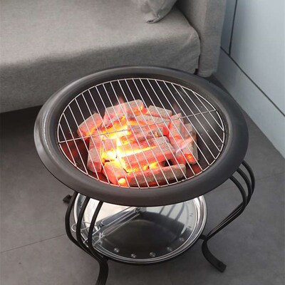 铁盆烤火庭院室内户外炭火盆取暖冬季农村家用烧烤煮茶多功能便携