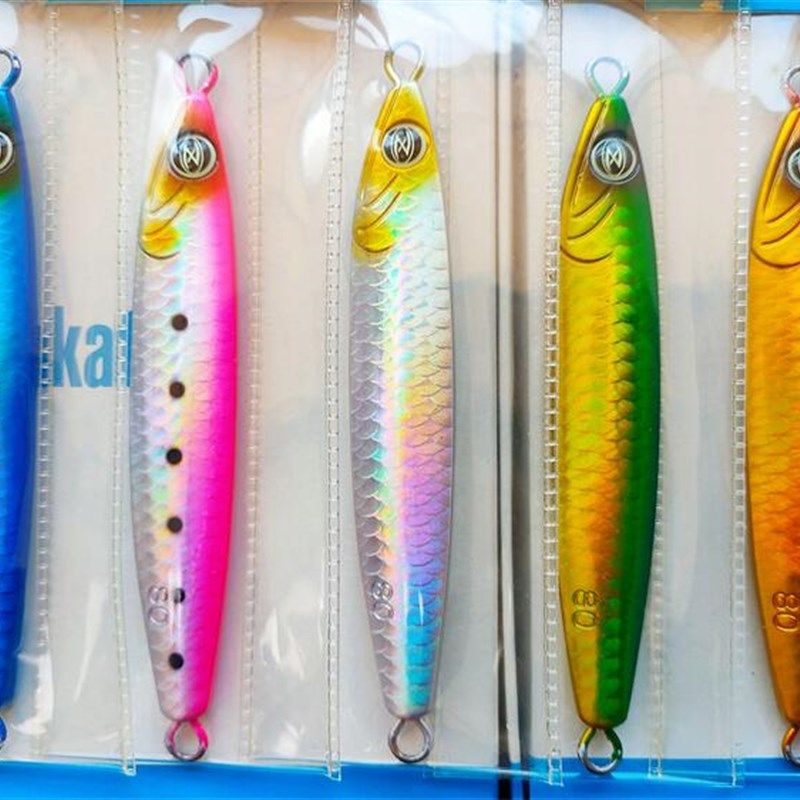 新品钨钢铁板80克85mm超远投快抽慢摇路亚假饵黄条鰤马鲛鲅鱼金枪