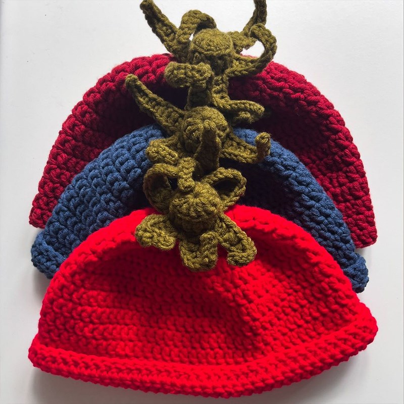 毛线钩针番茄冷帽手工编织diy材料包秋冬保暖情侣帽子送男友礼物