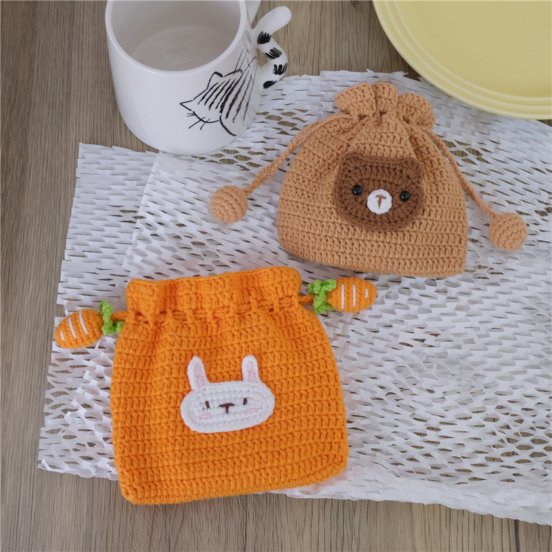 耳机包手工diy编织材料包钩针自制零钱包毛线创意送闺蜜礼物可爱