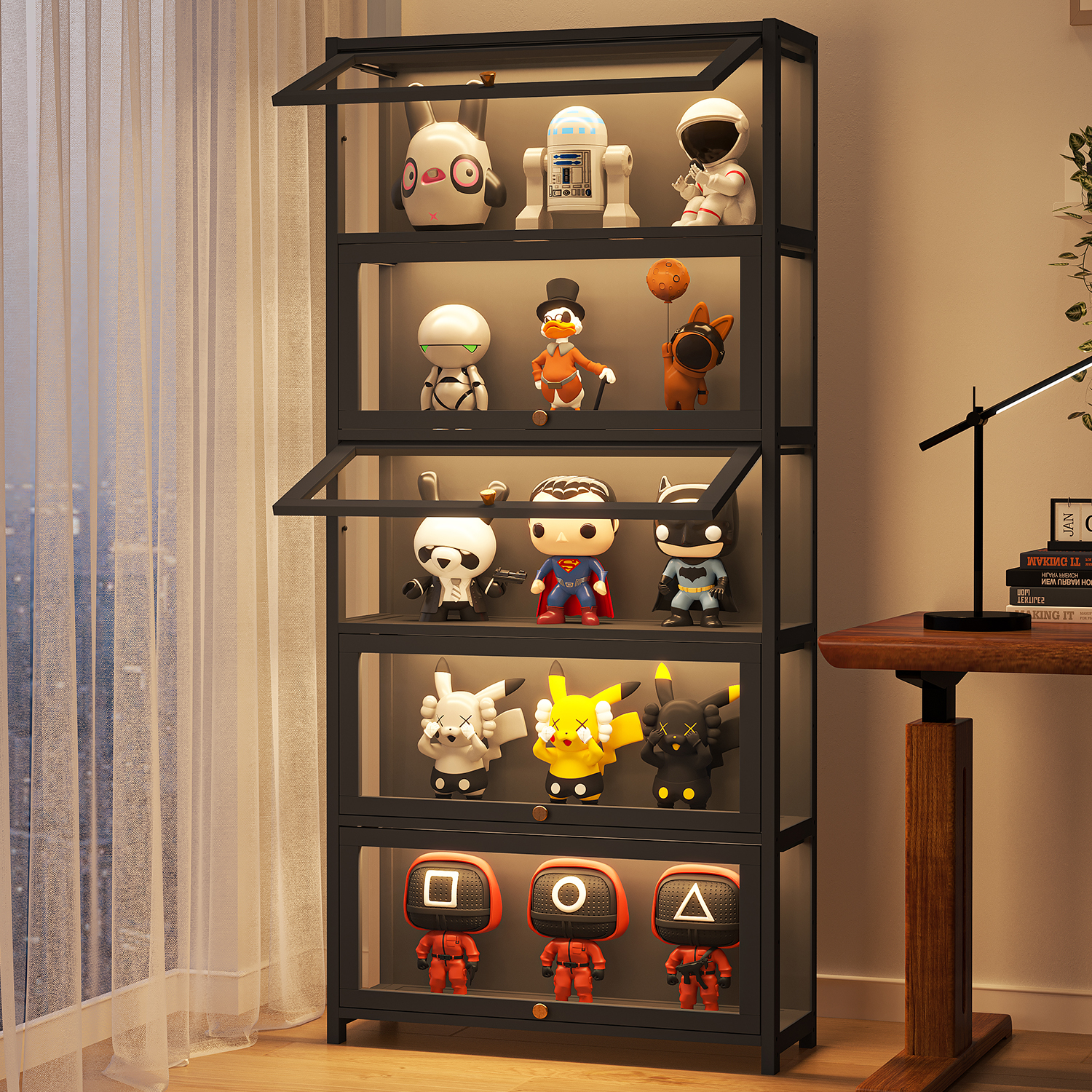 展示柜家用手办展示架防尘透明亚克力柜子收纳玩具模型陈列柜