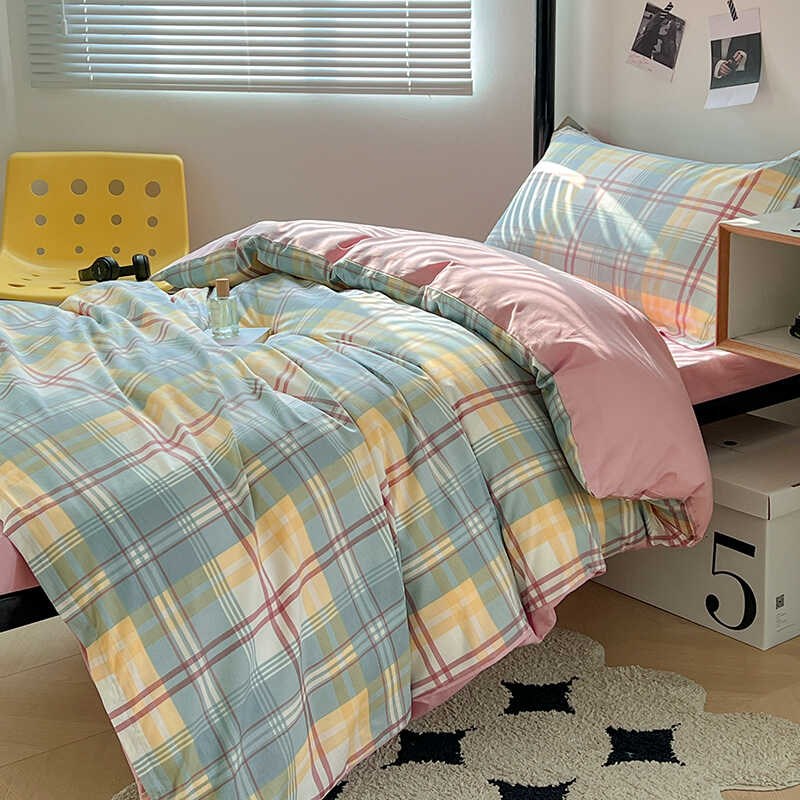 大学生宿舍床上三件套100全棉纯棉上下铺寝室90x190被套床单1枕套