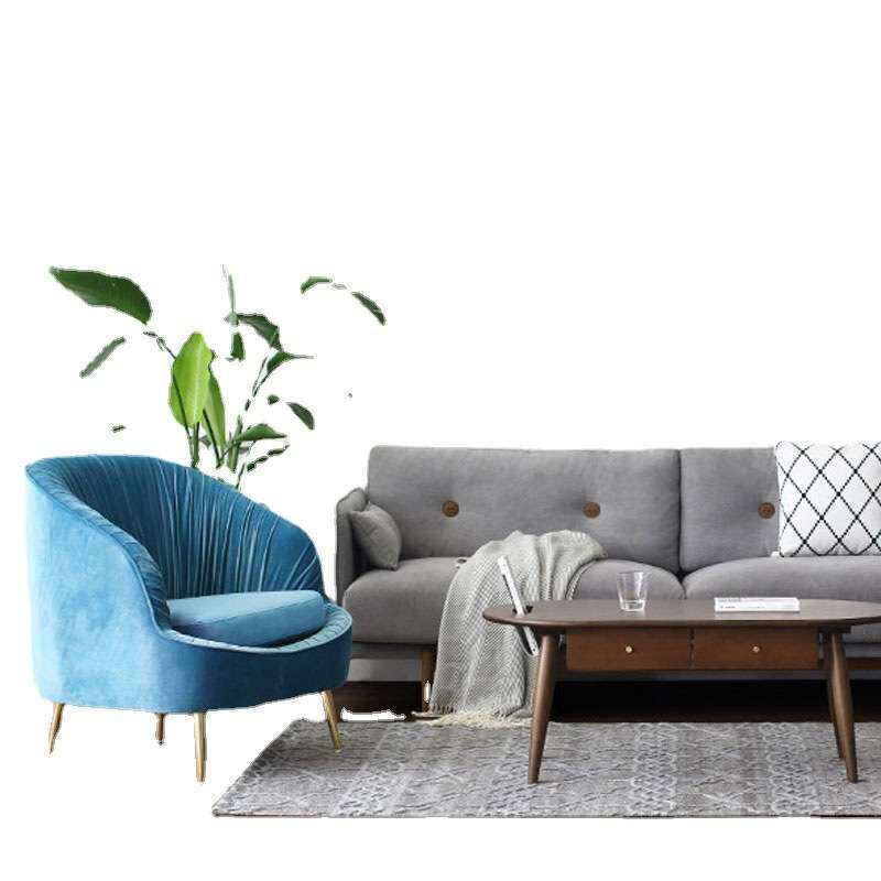 轻奢单人沙发北欧现代简约服装店沙发客厅懒人卧室小户型网红沙发