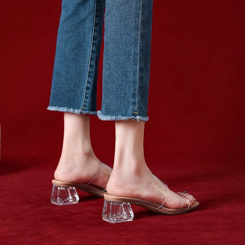 小个子网红高跟凉鞋女款2024新款爆款女鞋仙女风夏季外穿粗跟凉拖