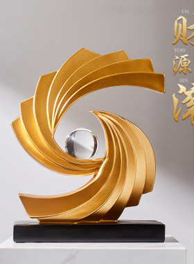 财源滚滚发财摆件现代简约客厅酒柜电视柜装饰酒店样板房工艺品