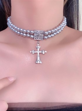 轻奢小众设计多层珍珠项链女夏新款时尚气质百搭高级感锁骨链颈链