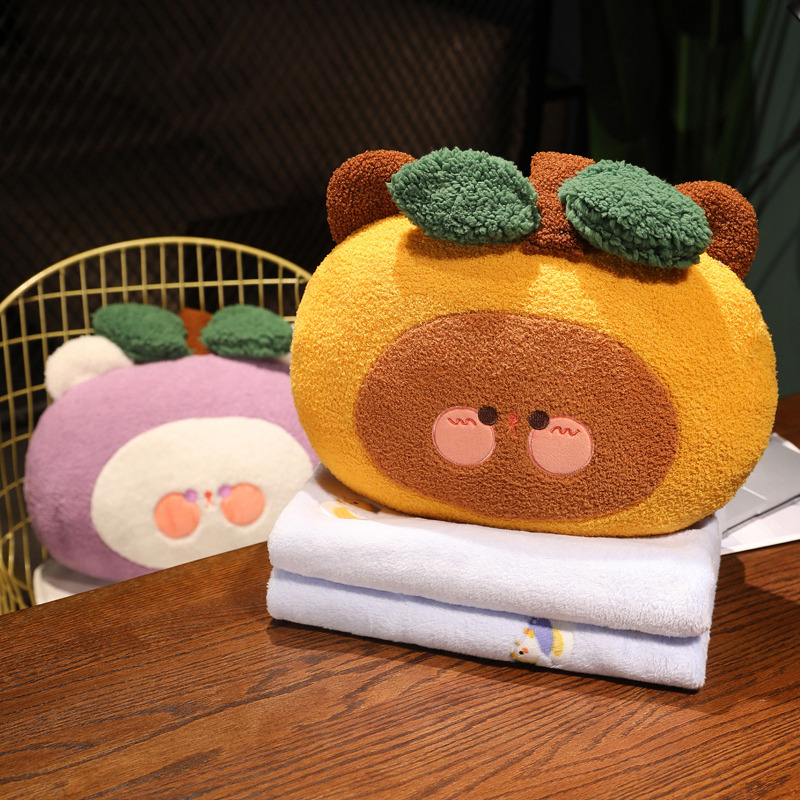 新品可爱汽车抱枕毯m子二合一女生办公室午睡靠枕可收纳空调被车