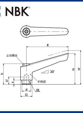 NBK LEFS塑料夹紧手柄 内螺纹手柄手轮 不锈钢螺纹紧固件机械配件