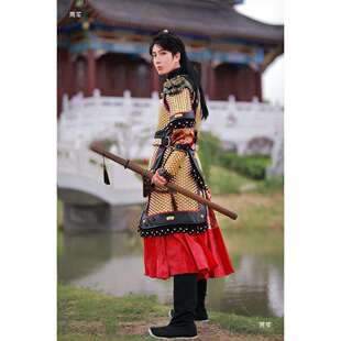 百炼铸甲 修身可穿锁子甲甲胄古装男士影视服铠甲盔甲步人甲银色