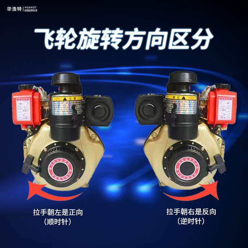 微耕机免拉手摇启动器拉盘170F178/186/188F192/195柴油机风冷