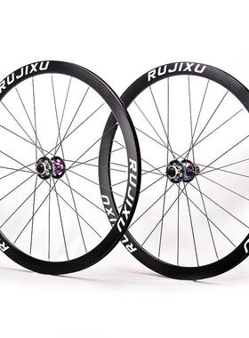 700CRUJIXU120响公路自行车轮组圈刹碟刹铝合金六丁弯头轮组24孔