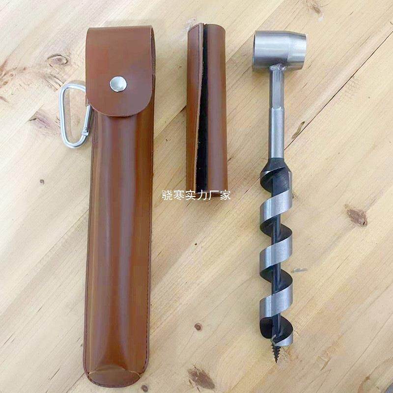 木工手动支罗钻 多功能户外求生钻PU套支罗钻手拧钻Manual AugerH