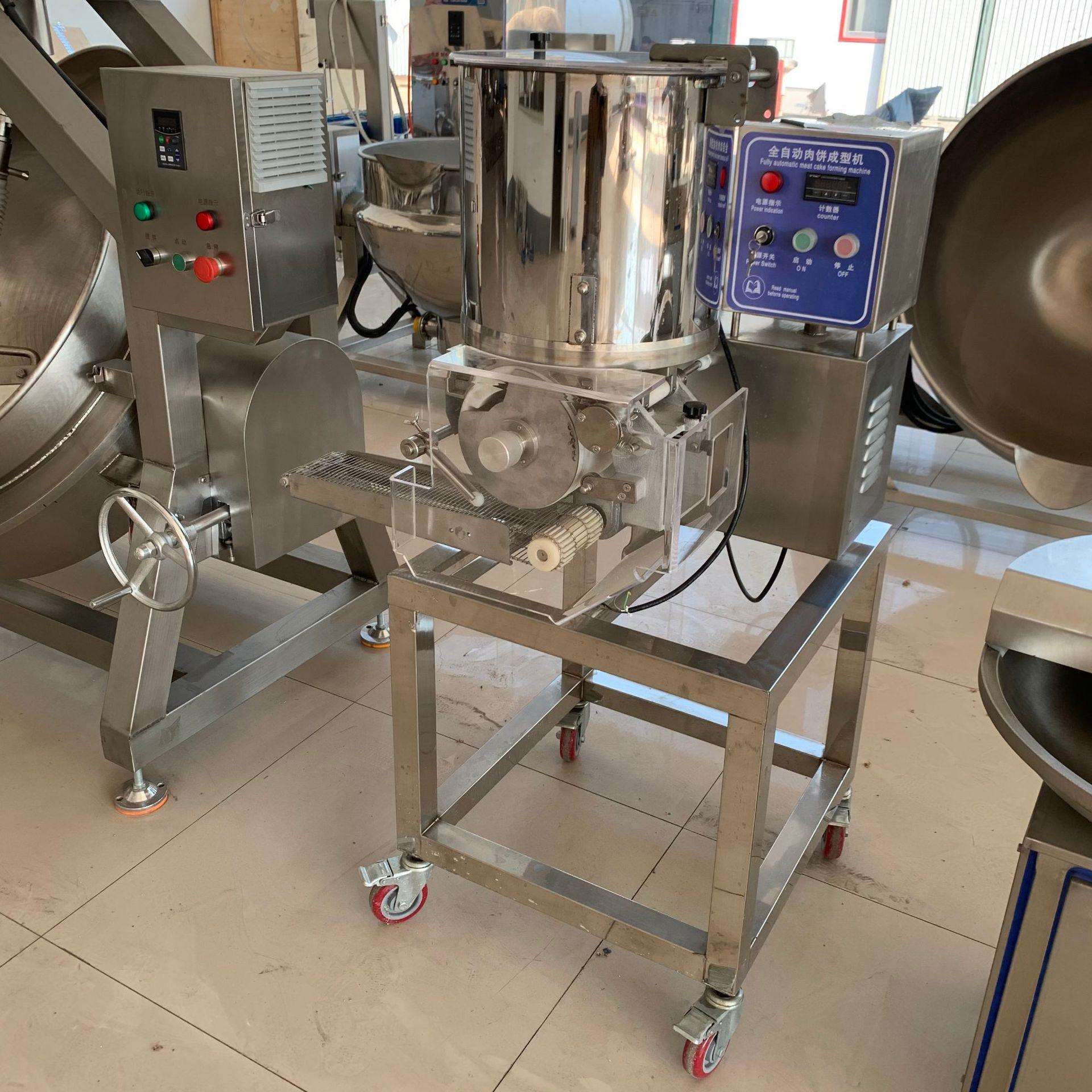 全自动肉饼成型机 牛肉汉堡饼成型设备 鸡肉饼连续式成型机器