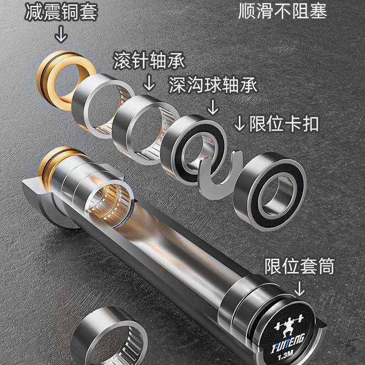 杠铃杆20kg卧推杆2.2米臀推硬拉器材1.8m举重1.2曲奥杆健身房专用