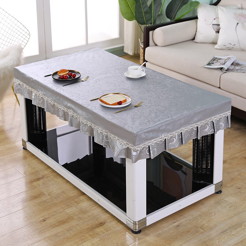 茶几餐桌皮桌布防水防油防烫免洗取暖桌电炉罩套加厚家用麻将桌罩