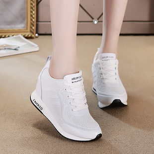真皮小白鞋女内增高8cm2021春季新款韩版百搭显瘦休闲运动鞋单鞋